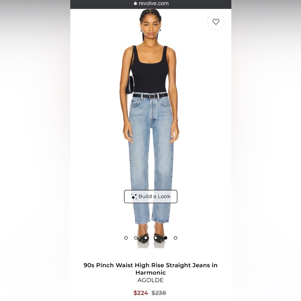 90s Pinch Waist High Rise Straight Jeans in Harmonic, AGOLDE